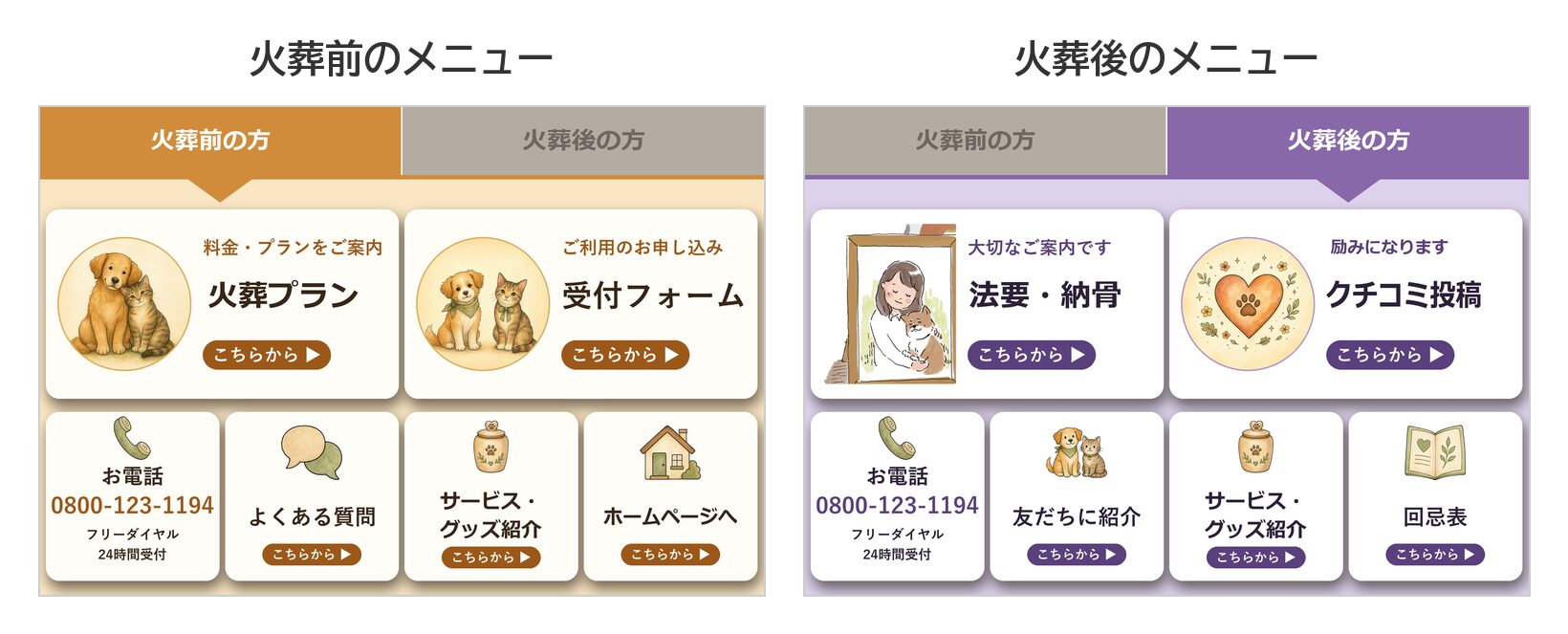 リッチメニュー画像の実物(井上さん用意)