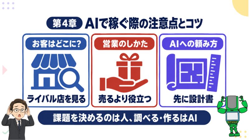 第4章 AIで稼ぐ際の注意点とコツ